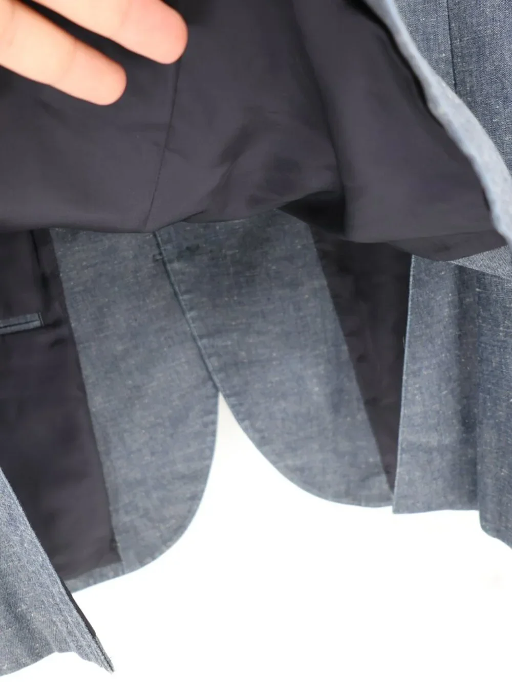 J Crew Sport Coat Mens 40R Ludlow heavy Cotton Single Breasted Two Button Blue